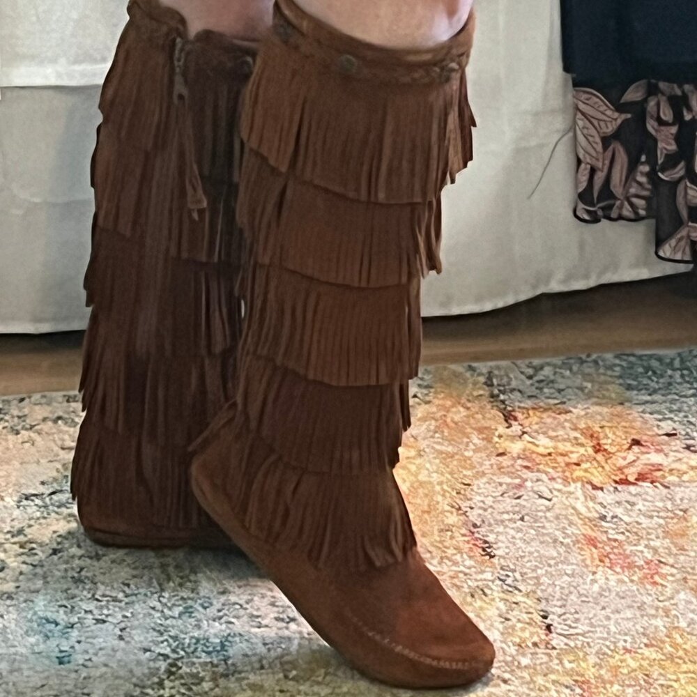 Minnetonka Fringe Boots